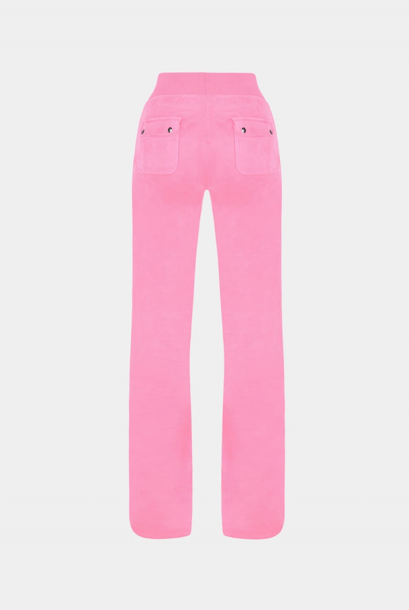 Cotton Candy Juicy Couture Classic Velour Del Ray Pocketed Bottoms | JC-SN652027