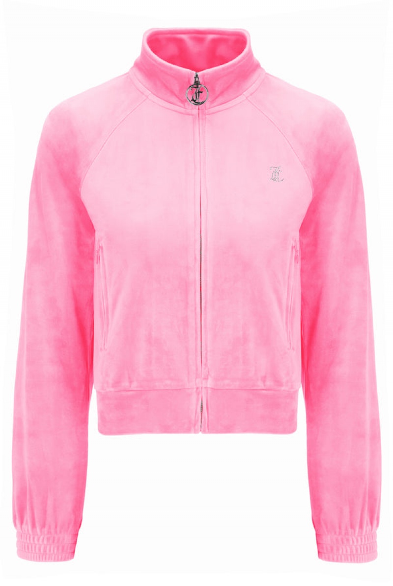 Cotton Candy Juicy Couture Velour Diamante Tracktop | JC-SN652013