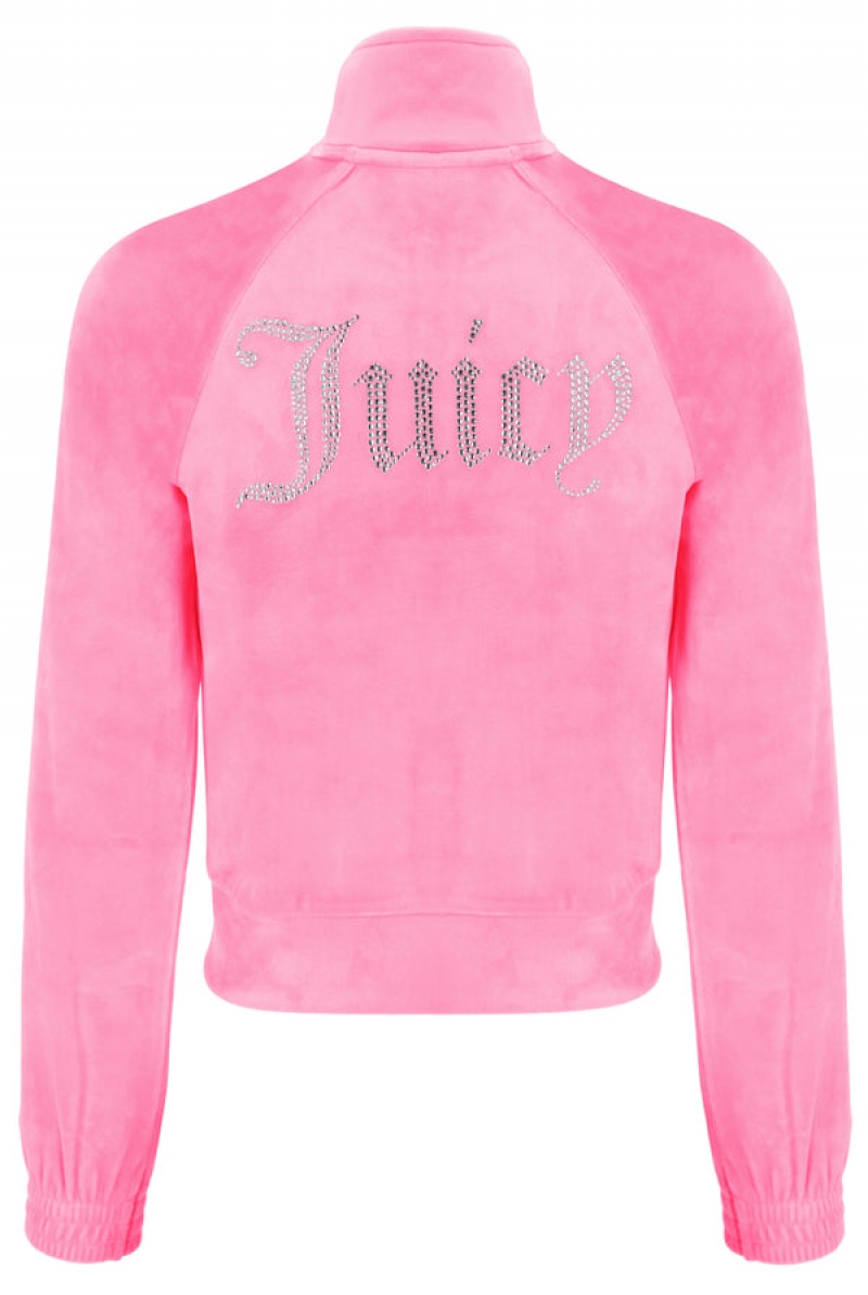 Cotton Candy Juicy Couture Velour Diamante Tracktop | JC-SN652013