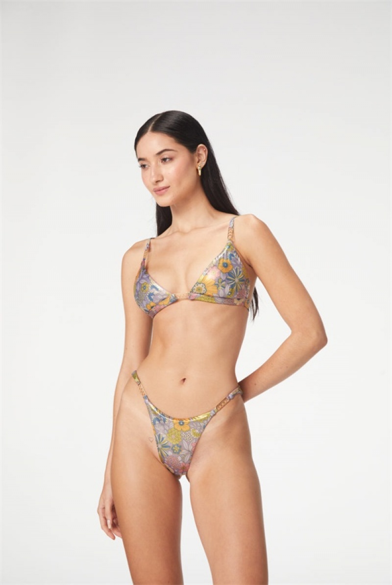 Dalia Metallic Juicy Couture Dalia Metallic Flowers Bottom | JC-SN651868