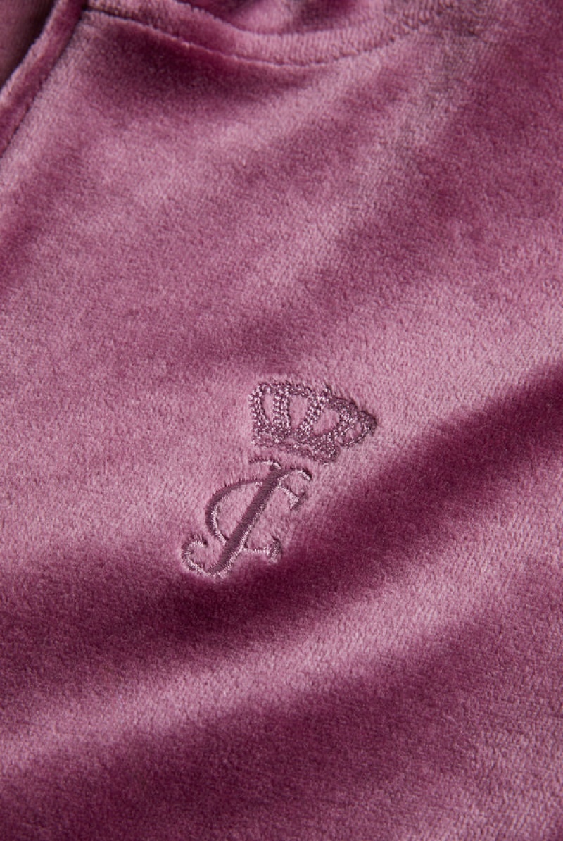 Damson Juicy Couture Bamboo Velour Heritage Hoodie | JC-SN652158