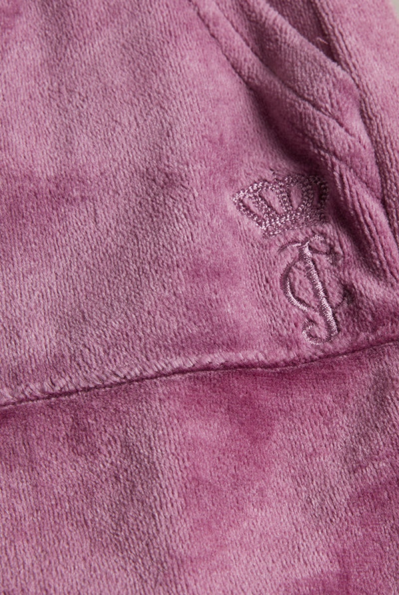 Damson Juicy Couture Ultra Low Rise Bamboo Velour Heritage Pocketed Bottoms | JC-SN652157