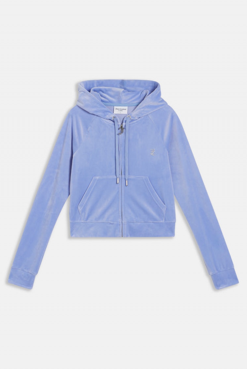 Easter Egg Juicy Couture Diamante Velour Zip-through Hoodie | JC-SN652110