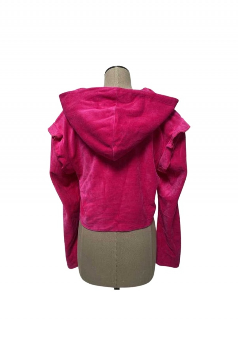 Free Love Juicy Couture Bling Ruffle Sleeve Velour Hoodie—rejuiced | JC-SN651650