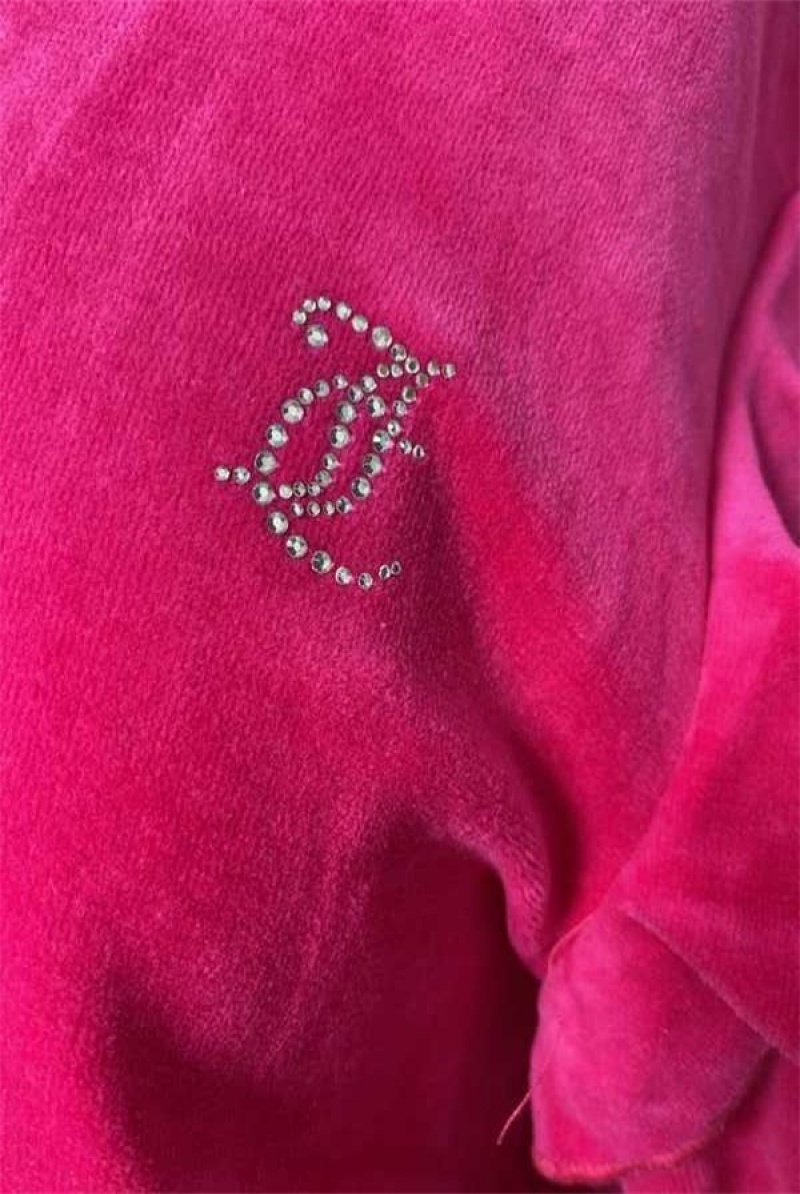 Free Love Juicy Couture Bling Ruffle Sleeve Velour Hoodie—rejuiced | JC-SN651650