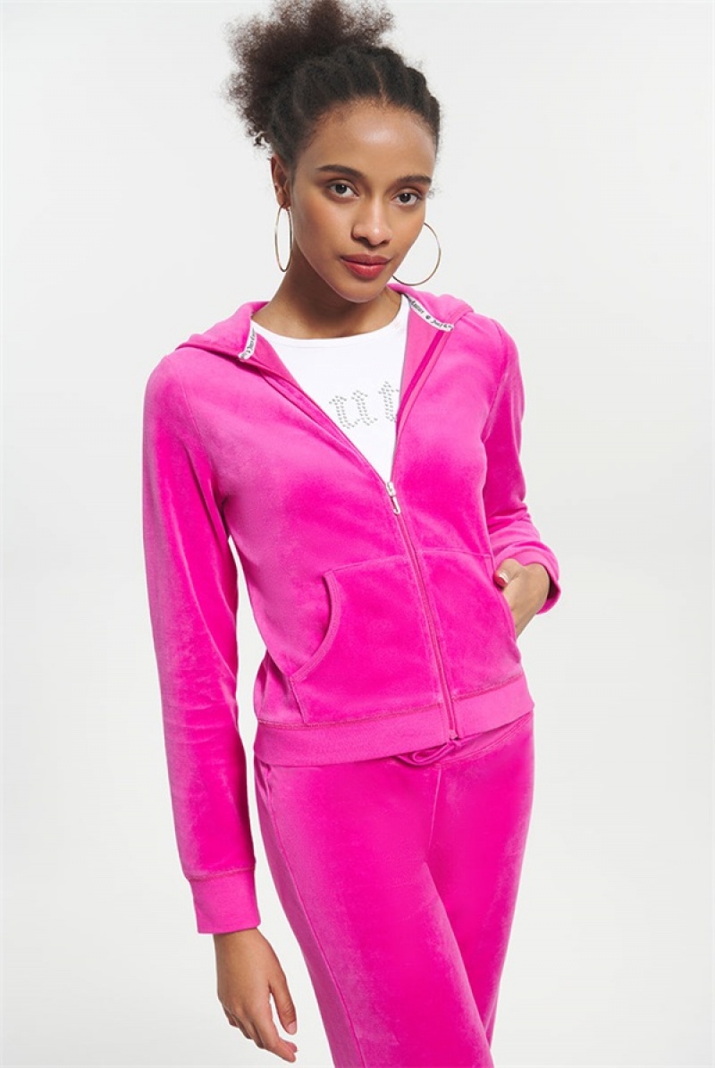 Free Love Juicy Couture Classic Cotton Velour Hoodie | JC-SN651526