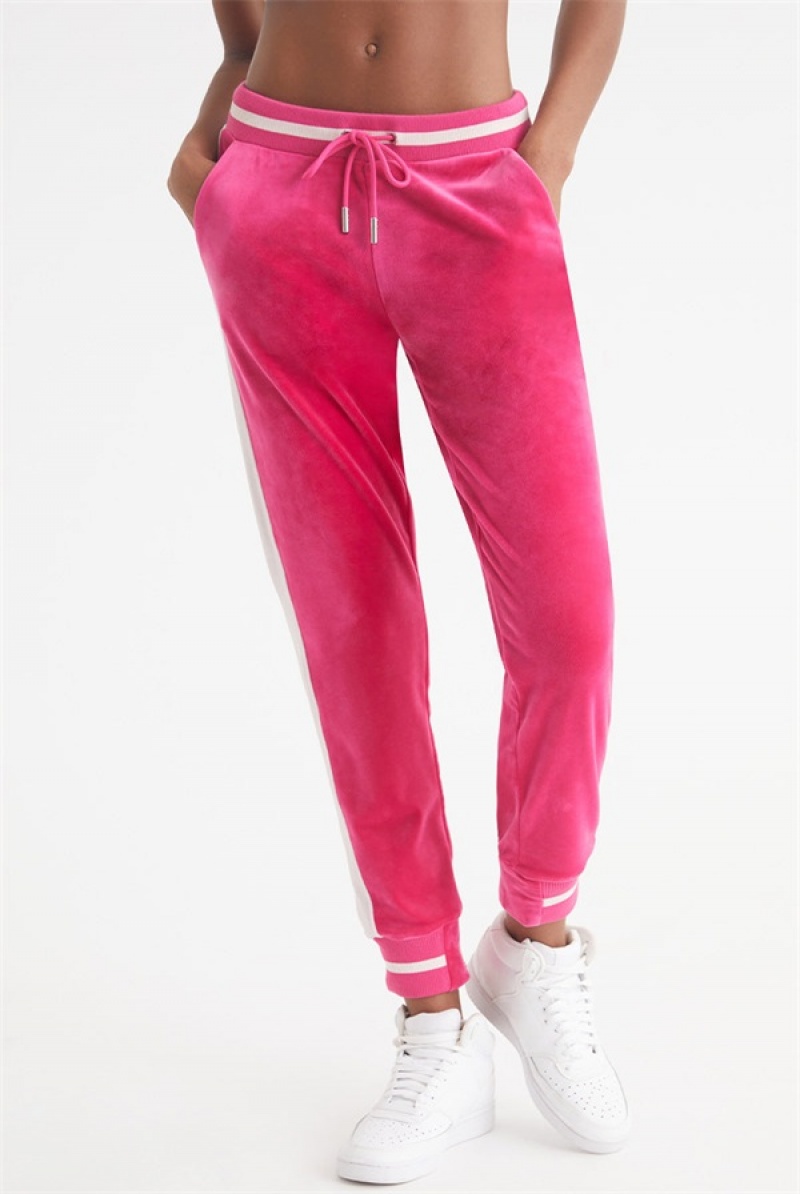 Free Love Juicy Couture Contrast Rib Velour Joggers | JC-SN651789