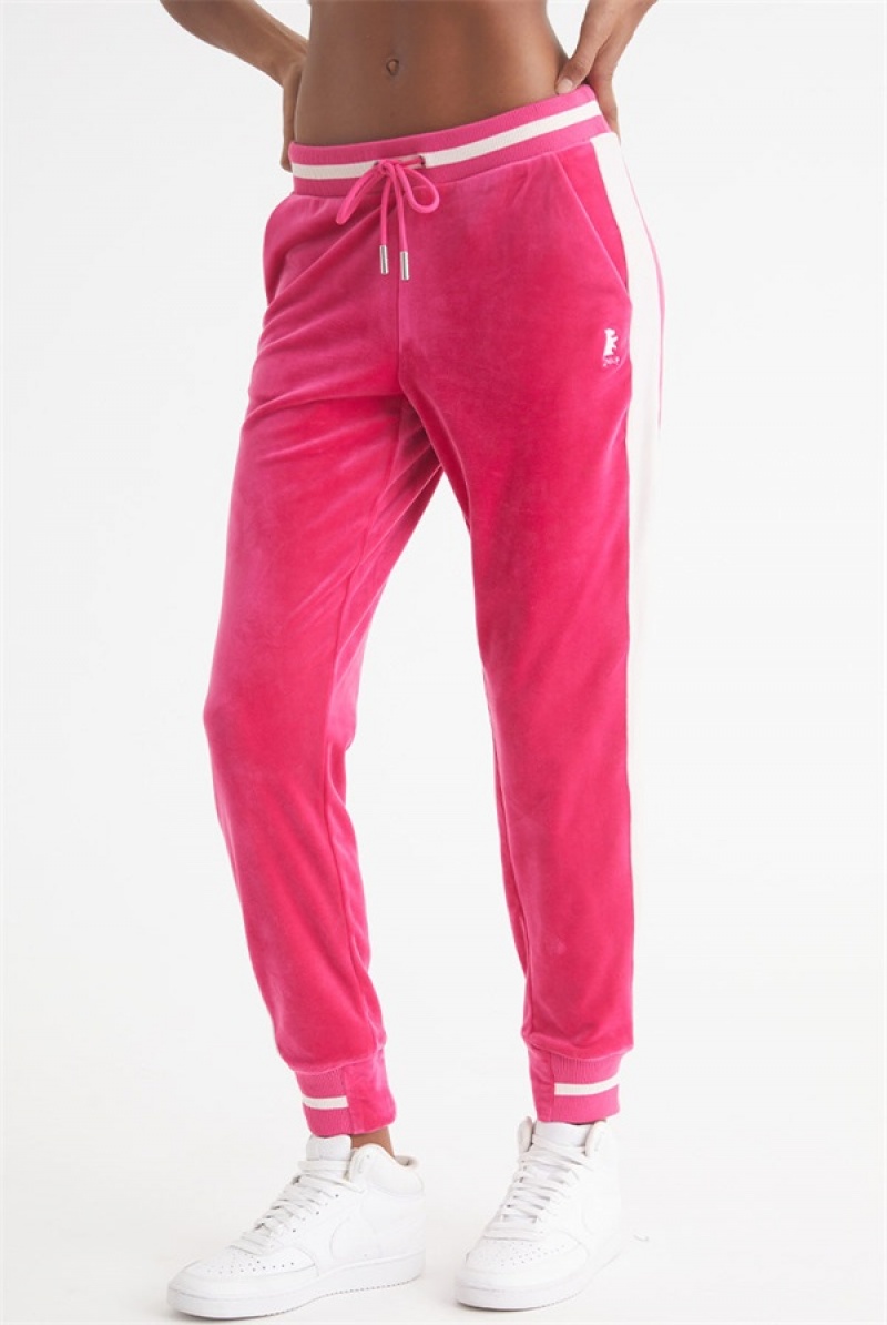 Free Love Juicy Couture Contrast Rib Velour Joggers | JC-SN651789