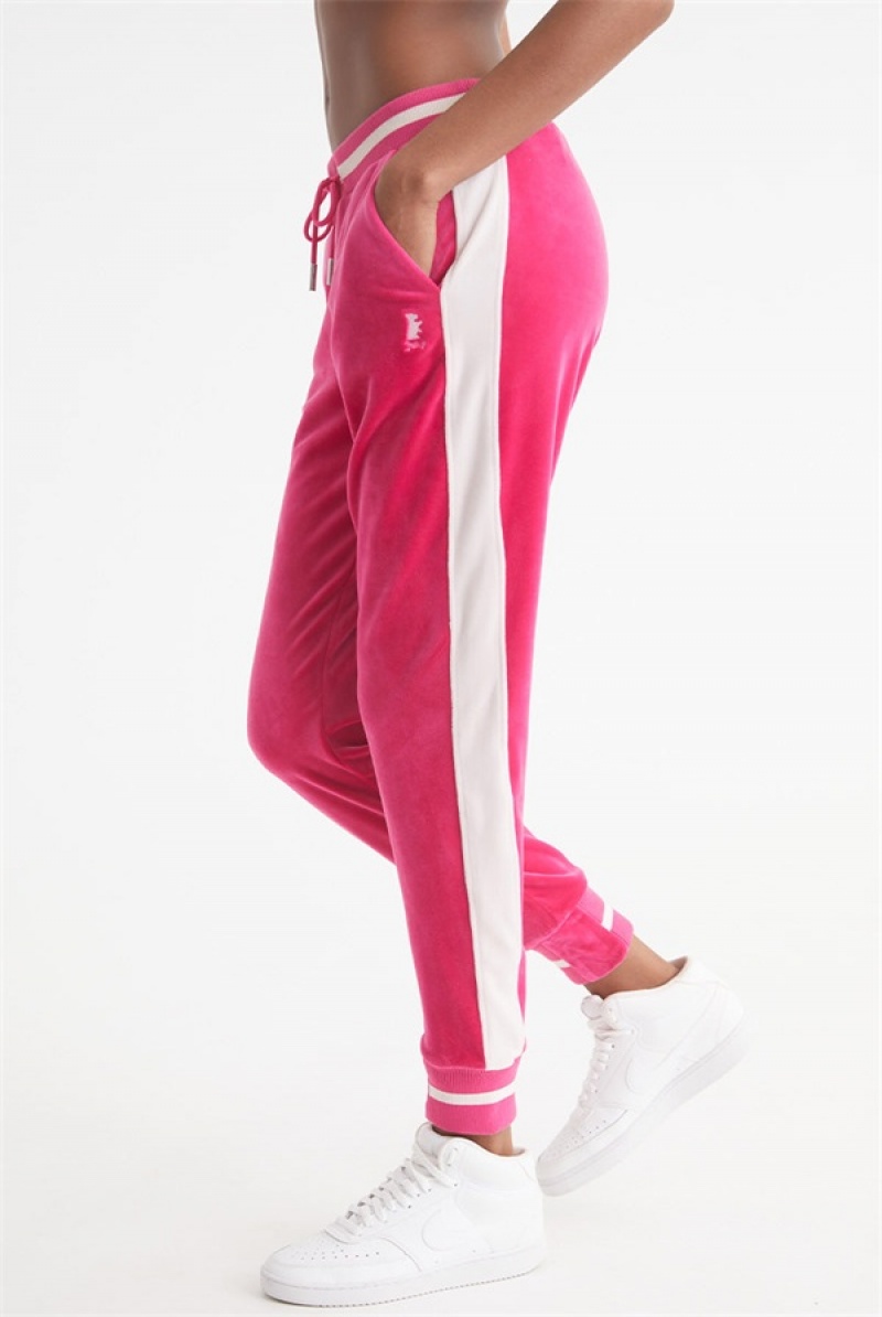 Free Love Juicy Couture Contrast Rib Velour Joggers | JC-SN651789