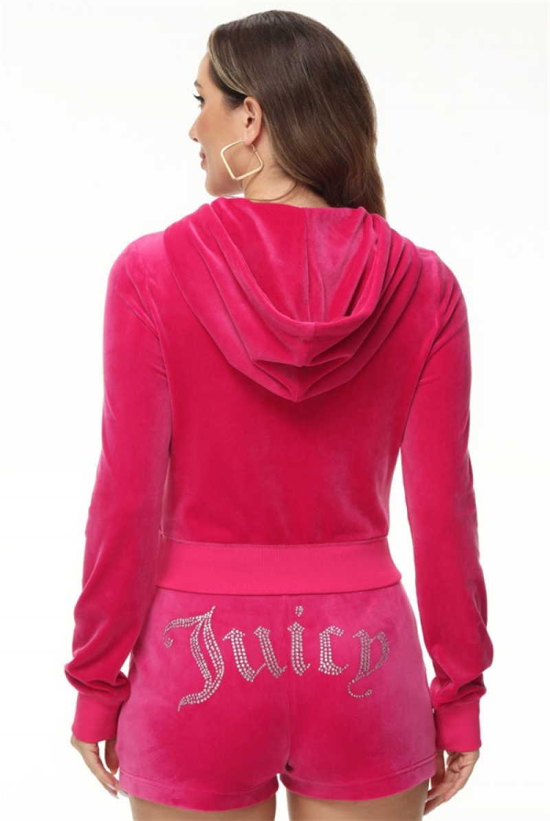 Free Love Juicy Couture Front Bling Hoodie | JC-SN651585