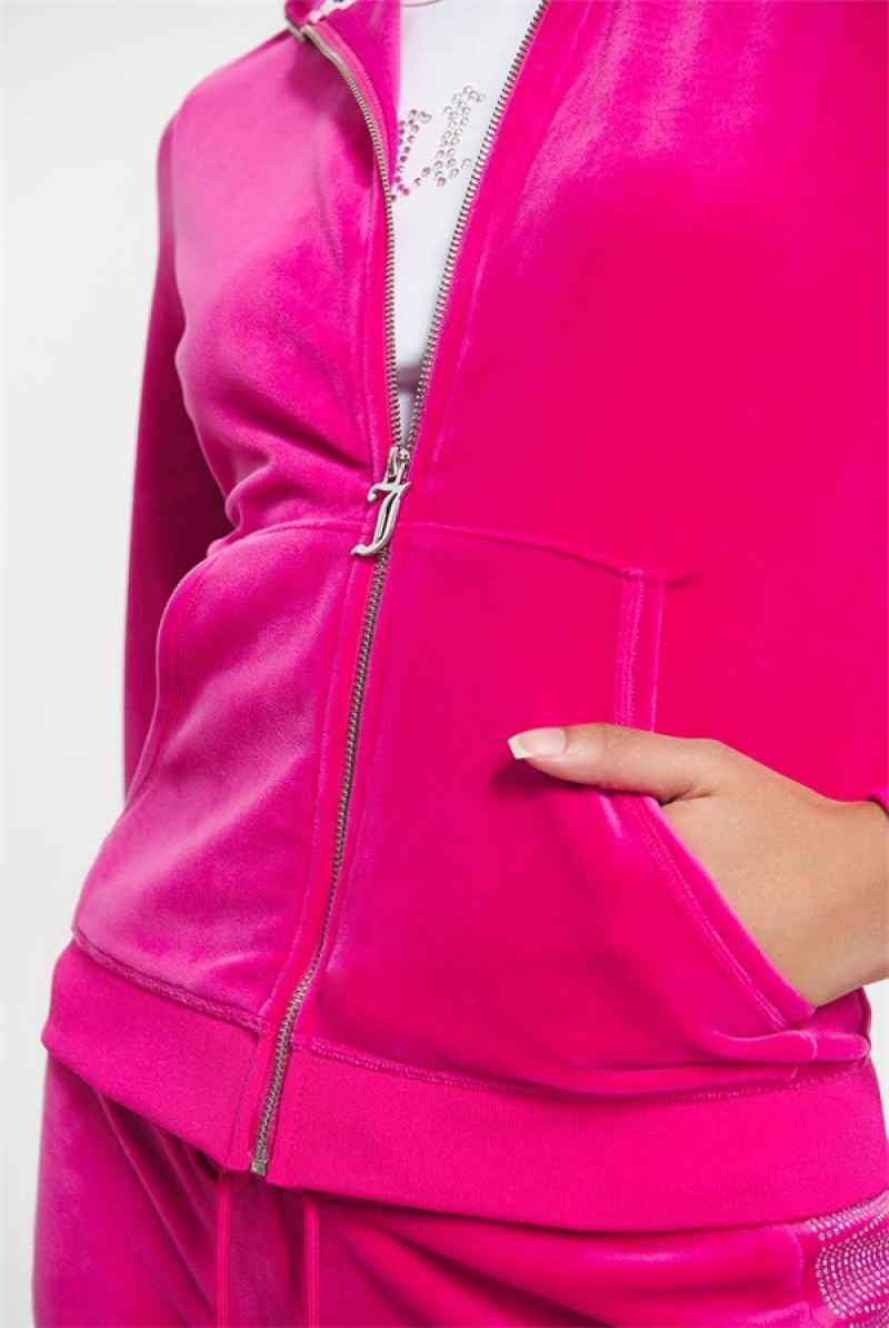 Free Love Juicy Couture Ombre Bling Cropped Velour Track Jacket | JC-SN651584