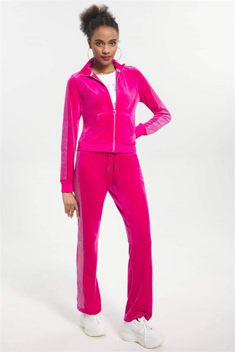 Free Love Juicy Couture Ombre Bling Velour Track Pants | JC-SN651604