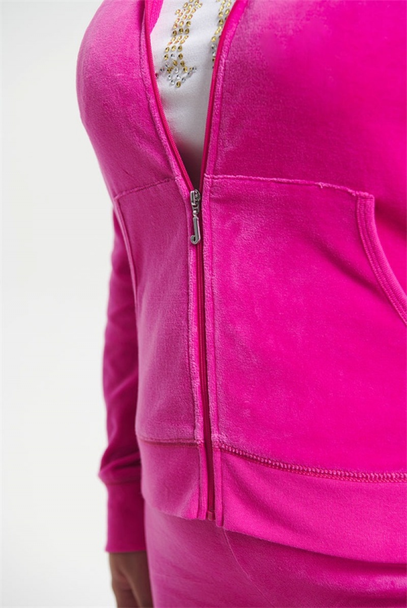 Free Love Juicy Couture Plus-size Classic Cotton Velour Hoodie | JC-SN651524