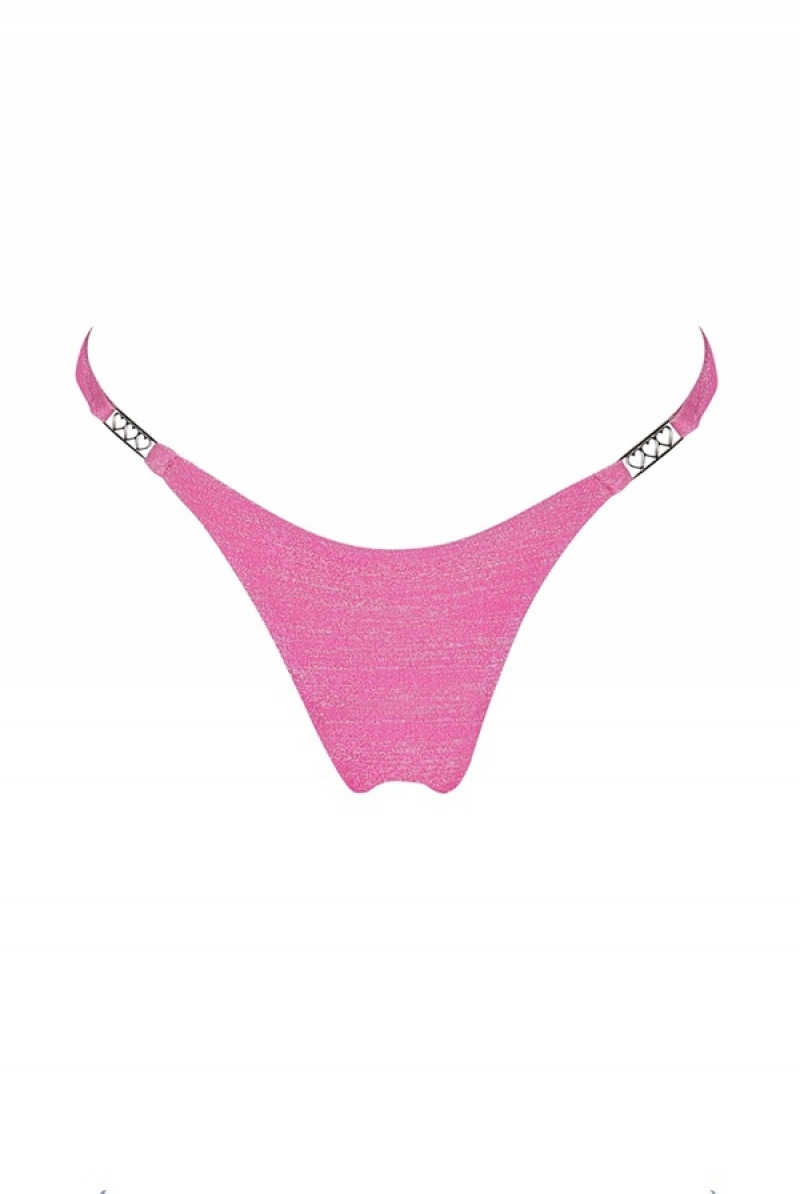 Fuchsia Juicy Couture Capittana Dalia Bikini Bottom | JC-SN651878