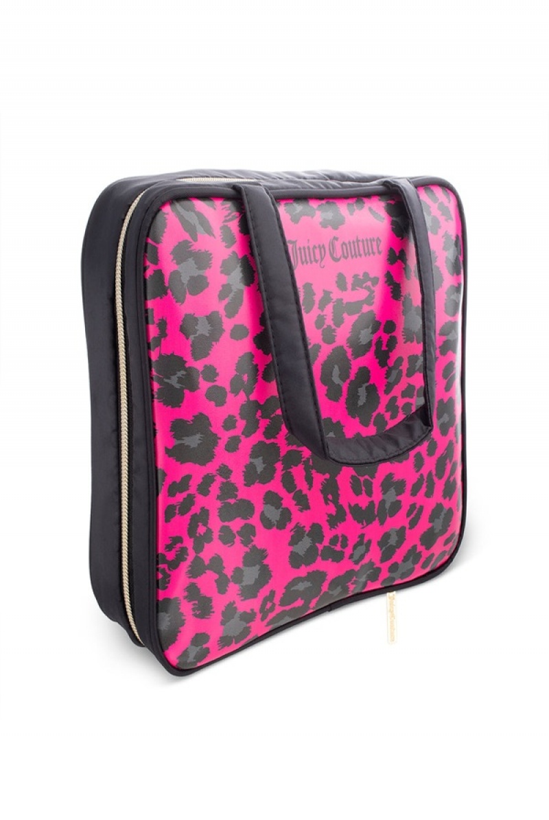 Fuchsia Leopard Juicy Couture Weekender Makeup Bag | JC-SN651912