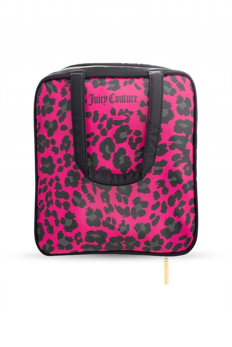 Fuchsia Leopard Juicy Couture Weekender Makeup Bag | JC-SN651912