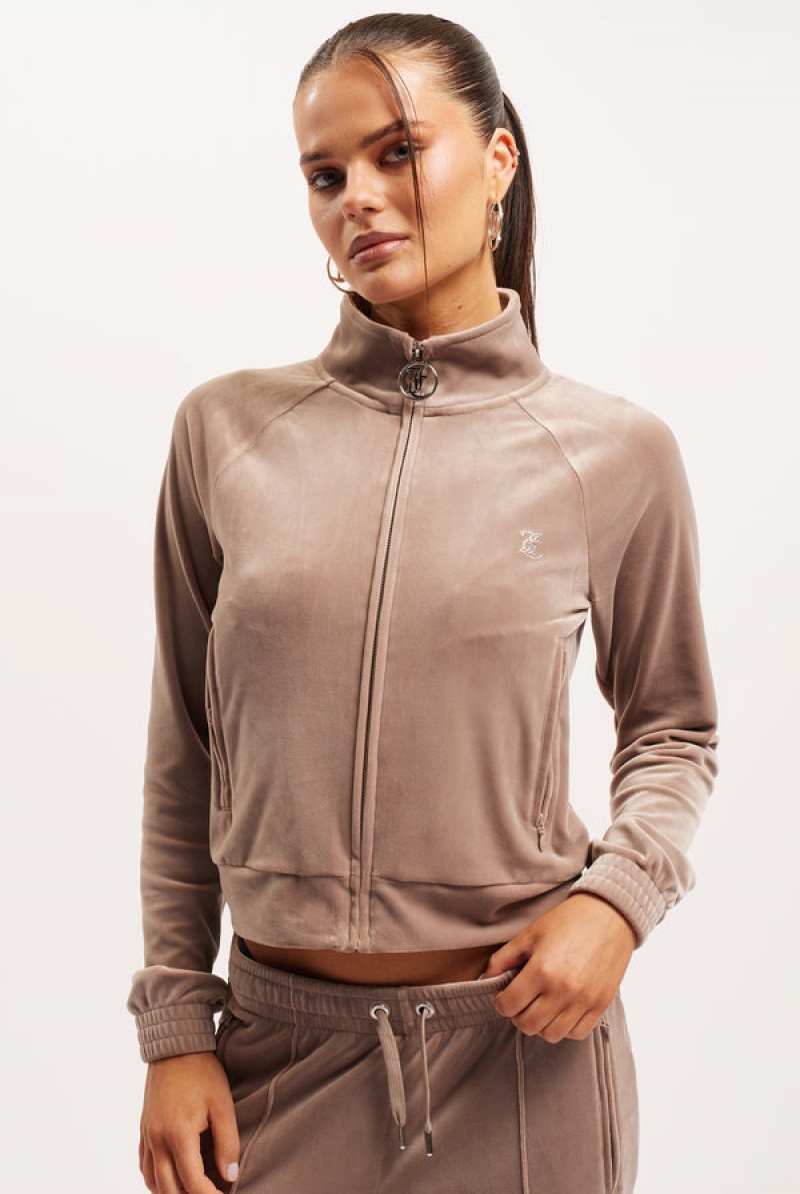 Fungi Juicy Couture Velour Diamante Tracktop | JC-SN652127