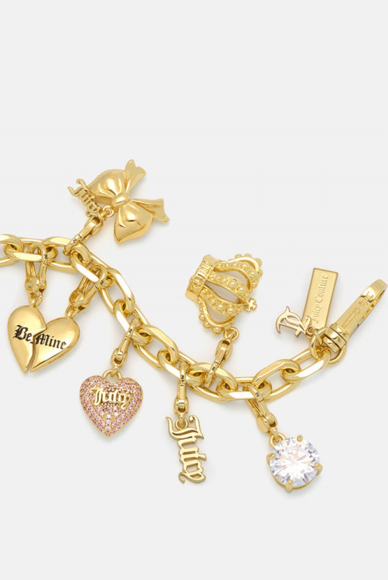 Gold Juicy Couture Broken Heart 'mine' Charm | JC-SN652395