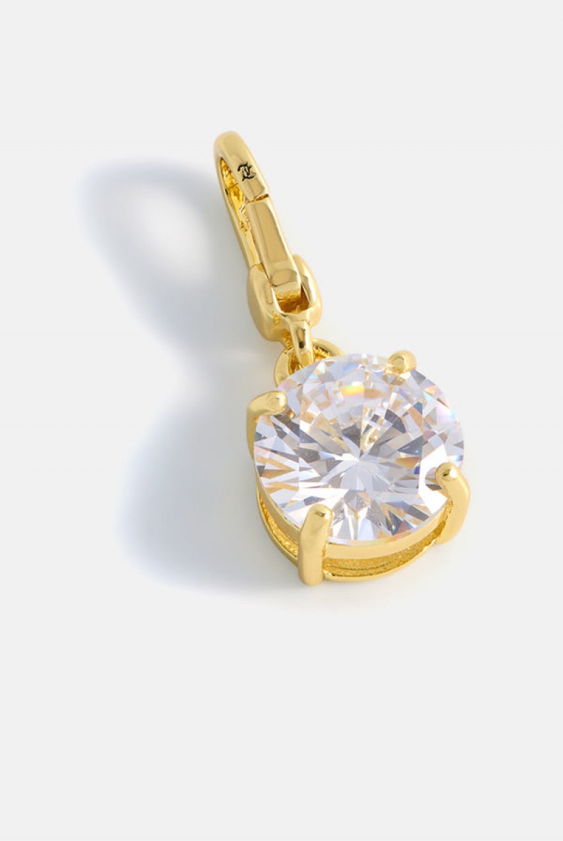 Gold Juicy Couture Clear Crystal & Drop Charm | JC-SN652386