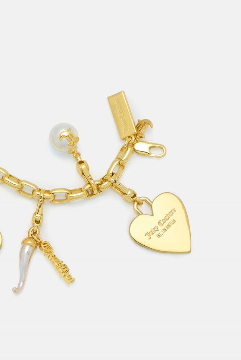 Gold Juicy Couture Heart Disc Charm | JC-SN652385