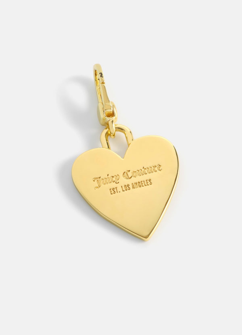 Gold Juicy Couture Heart Disc Charm | JC-SN652385