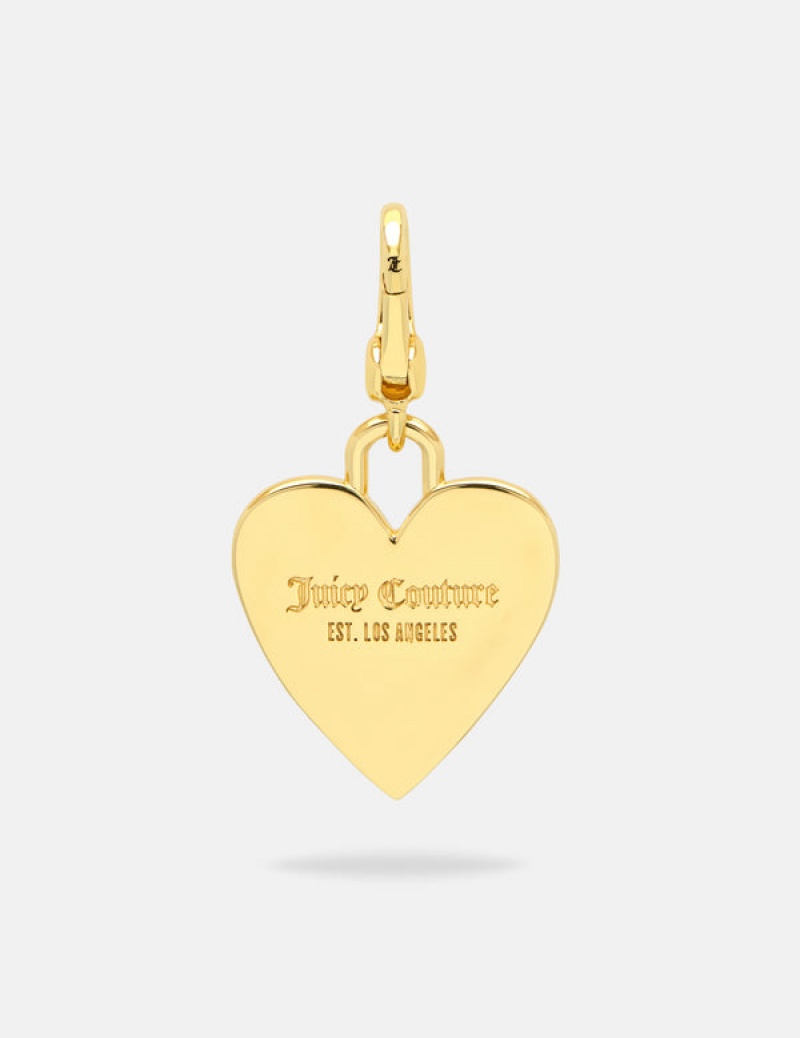 Gold Juicy Couture Heart Disc Charm | JC-SN652385