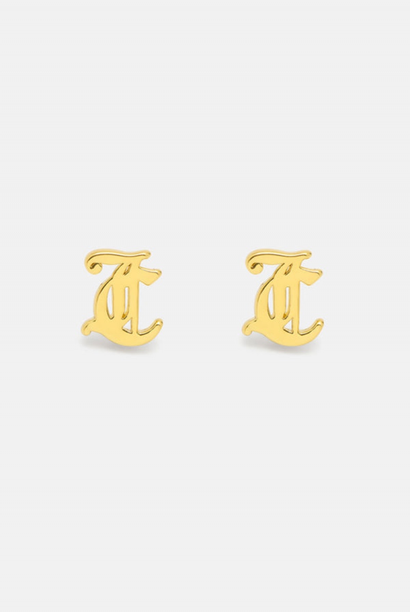 Gold Juicy Couture JC Stud Earrings | JC-SN652345