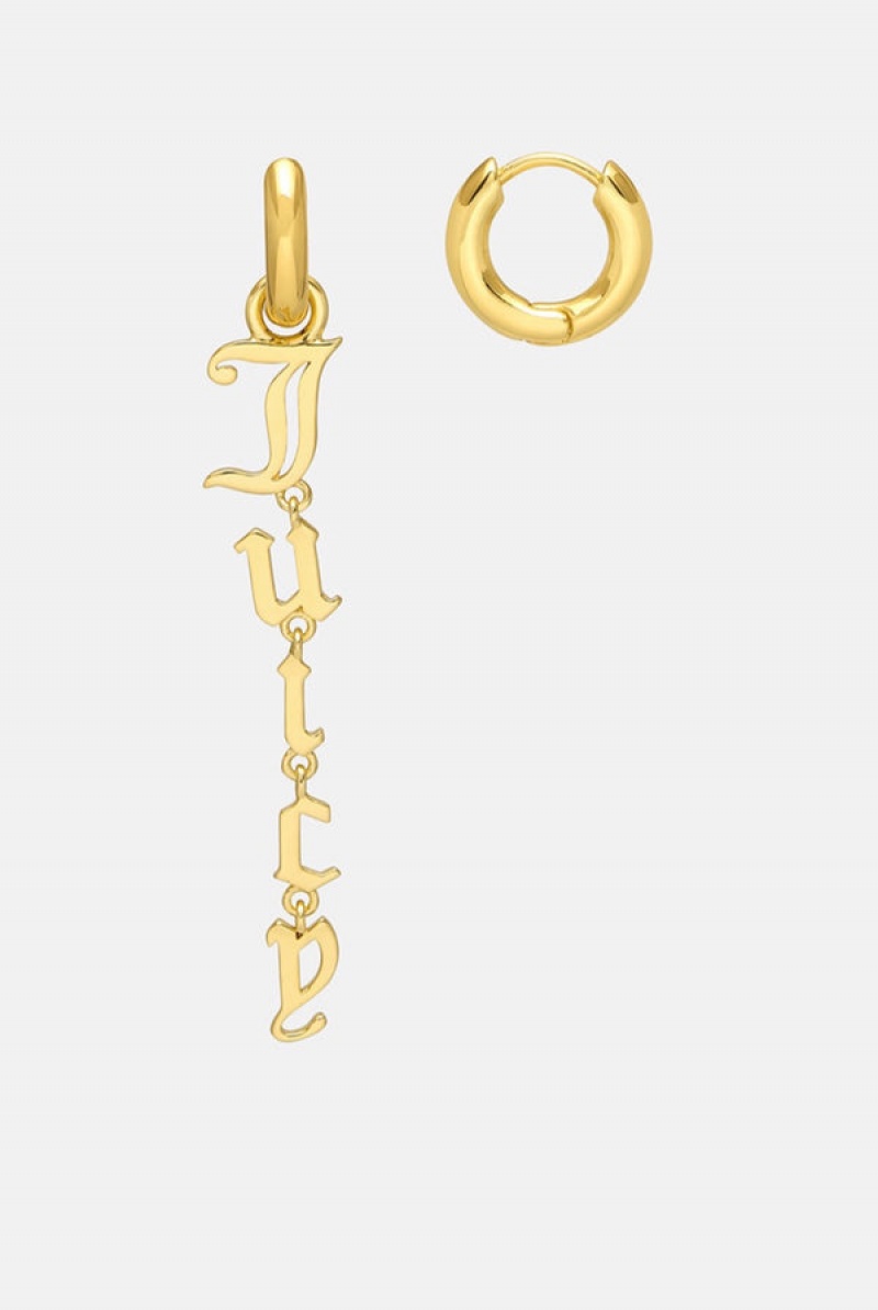 Gold Juicy Couture Juicy Drop Earrings | JC-SN652354