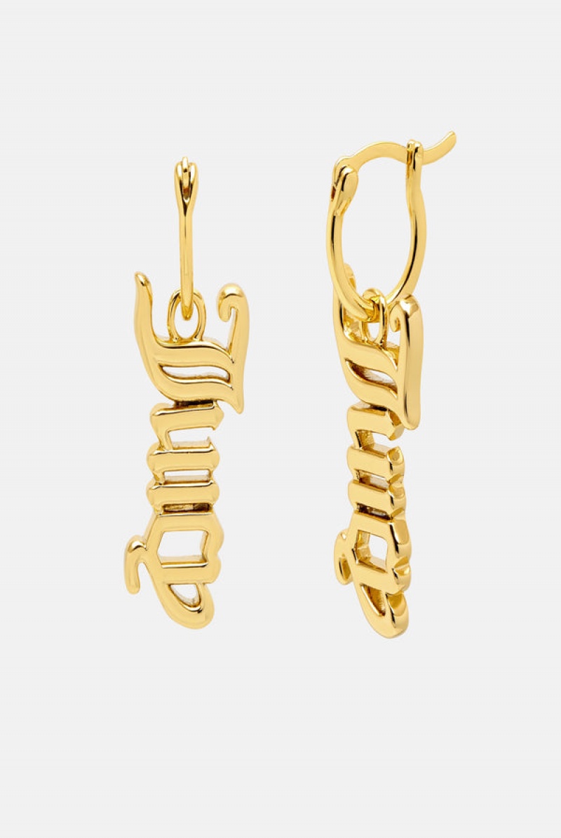 Gold Juicy Couture Juicy Drop Earrings | JC-SN652377