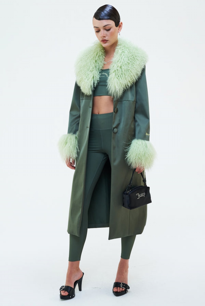 Green Juicy Couture Mongolian Coat | JC-SN652302