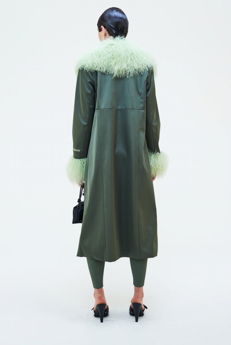 Green Juicy Couture Mongolian Coat | JC-SN652302