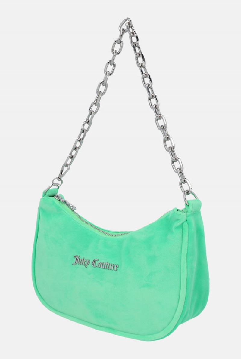 Green Juicy Couture Velour Chain Shoulder Bag | JC-SN652208