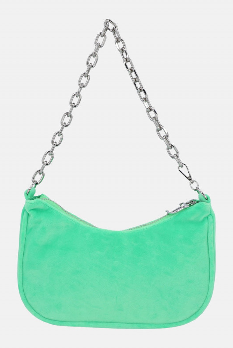 Green Juicy Couture Velour Chain Shoulder Bag | JC-SN652208