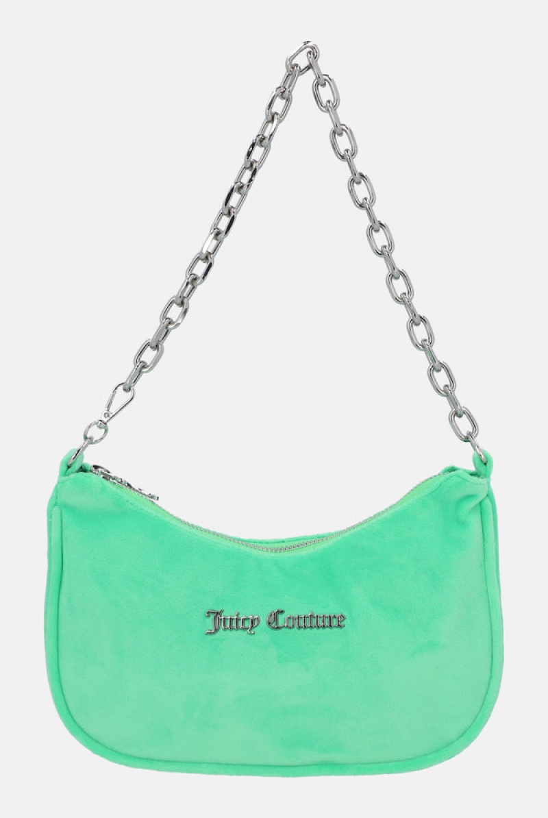 Green Juicy Couture Velour Chain Shoulder Bag | JC-SN652208