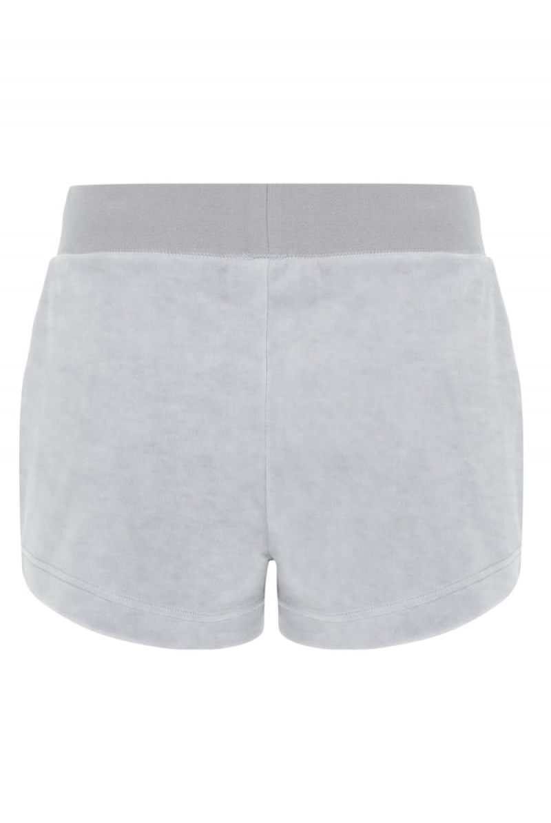 Grey Juicy Couture Classic Velour Track Short | JC-SN652017