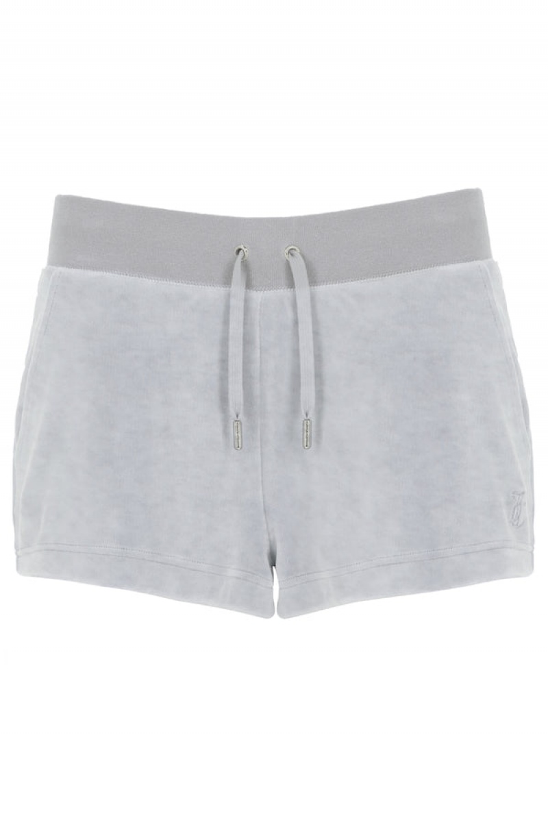 Grey Juicy Couture Classic Velour Track Short | JC-SN652017