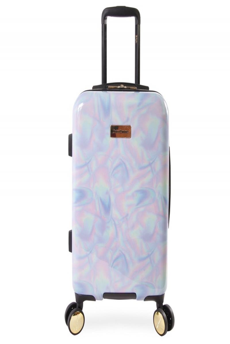 Holographic Juicy Couture Carry-on Hardside Spinner Luggage | JC-SN651920