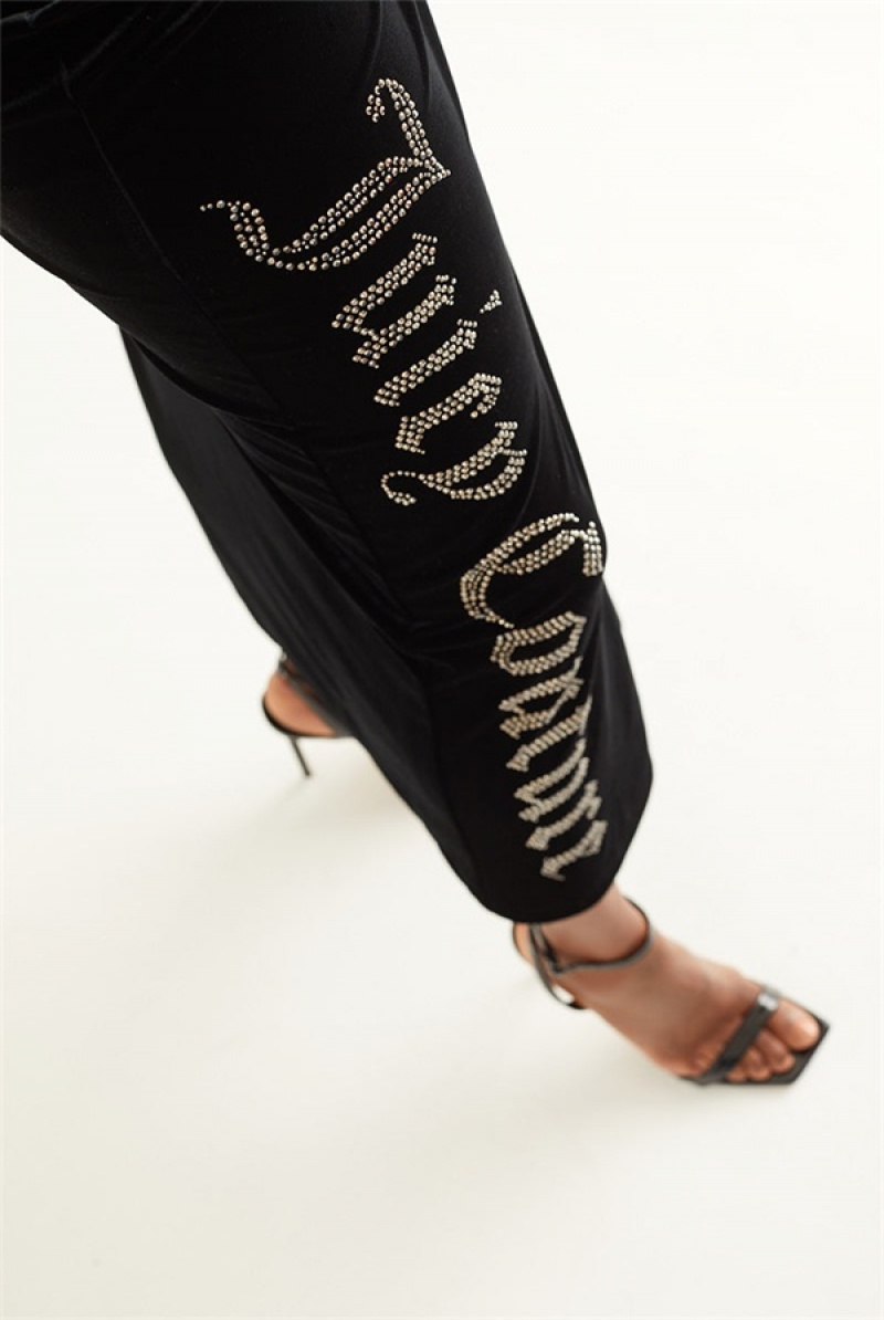 Liquorice Juicy Couture Big Bling Velour Maxi Skirt | JC-SN651832