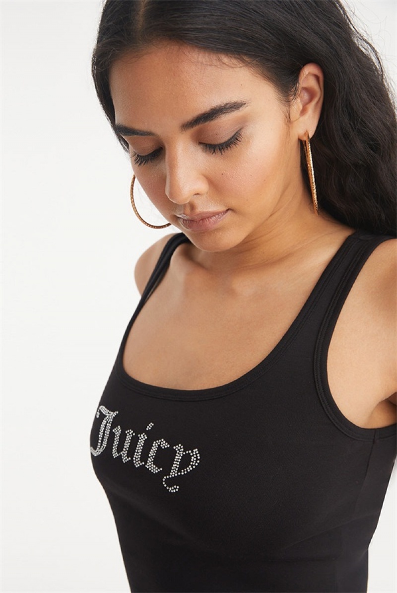 Liquorice Juicy Couture Small Bling Tank Top | JC-SN651620