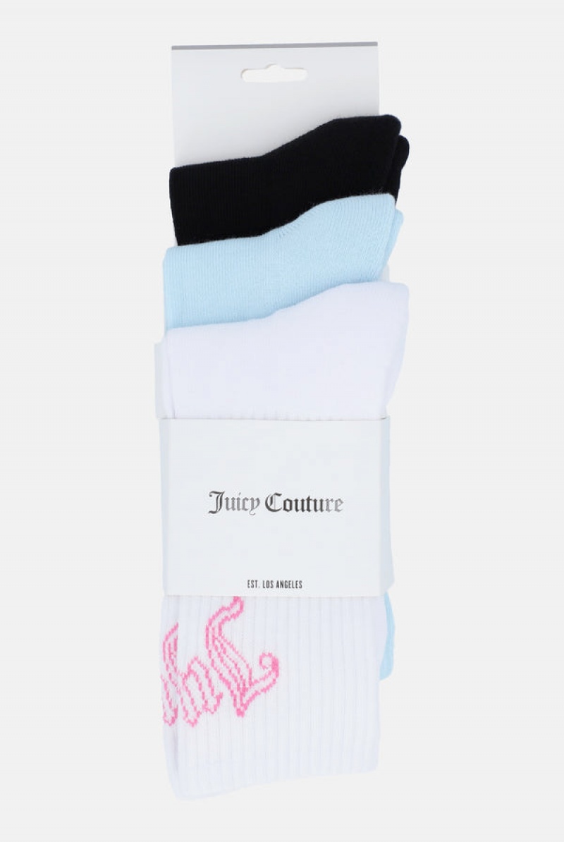 Multi Juicy Couture 3 Pack Logo Sport Sock | JC-SN652324