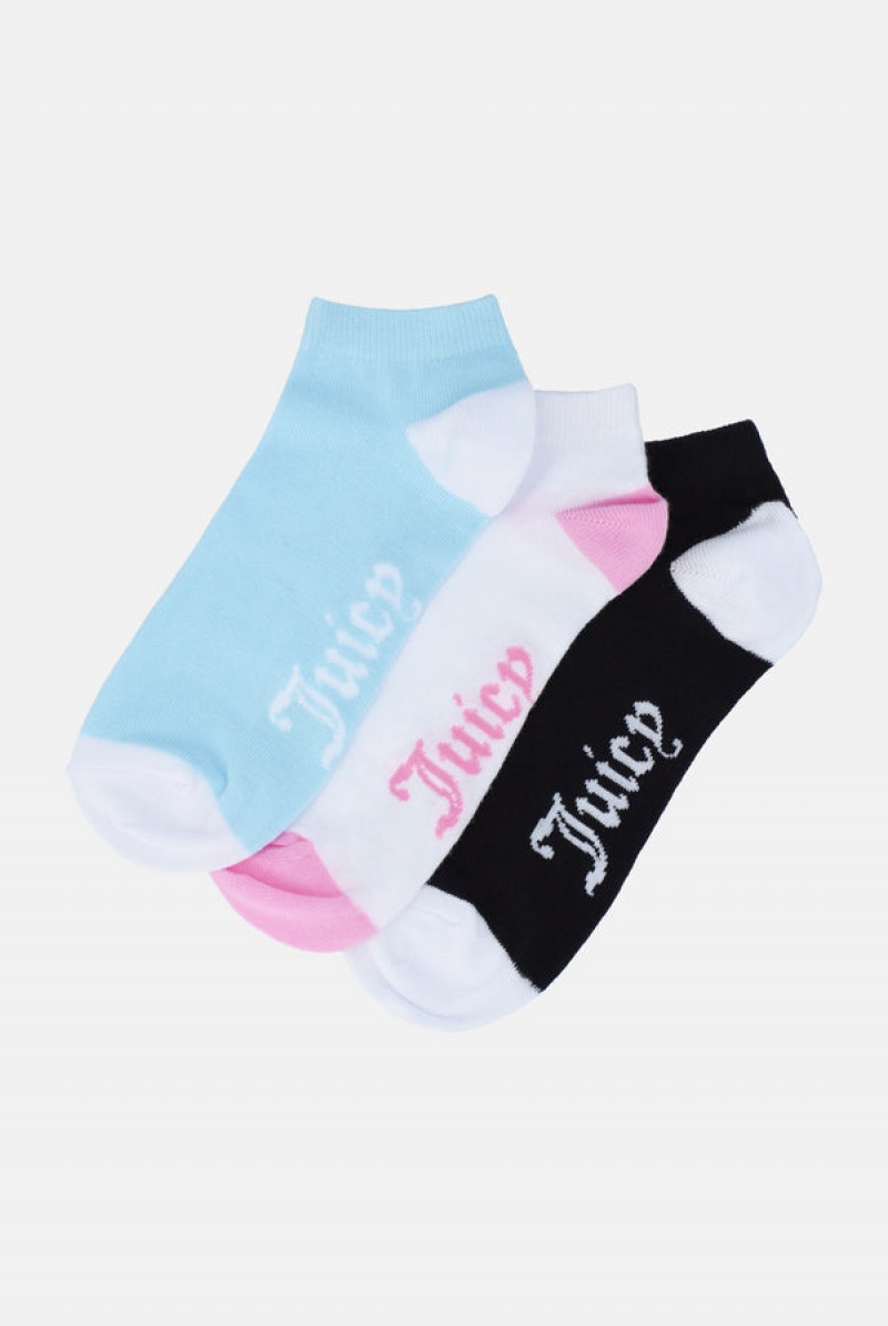 Multi Juicy Couture 3 Pack Logo Trainer Liners | JC-SN652319