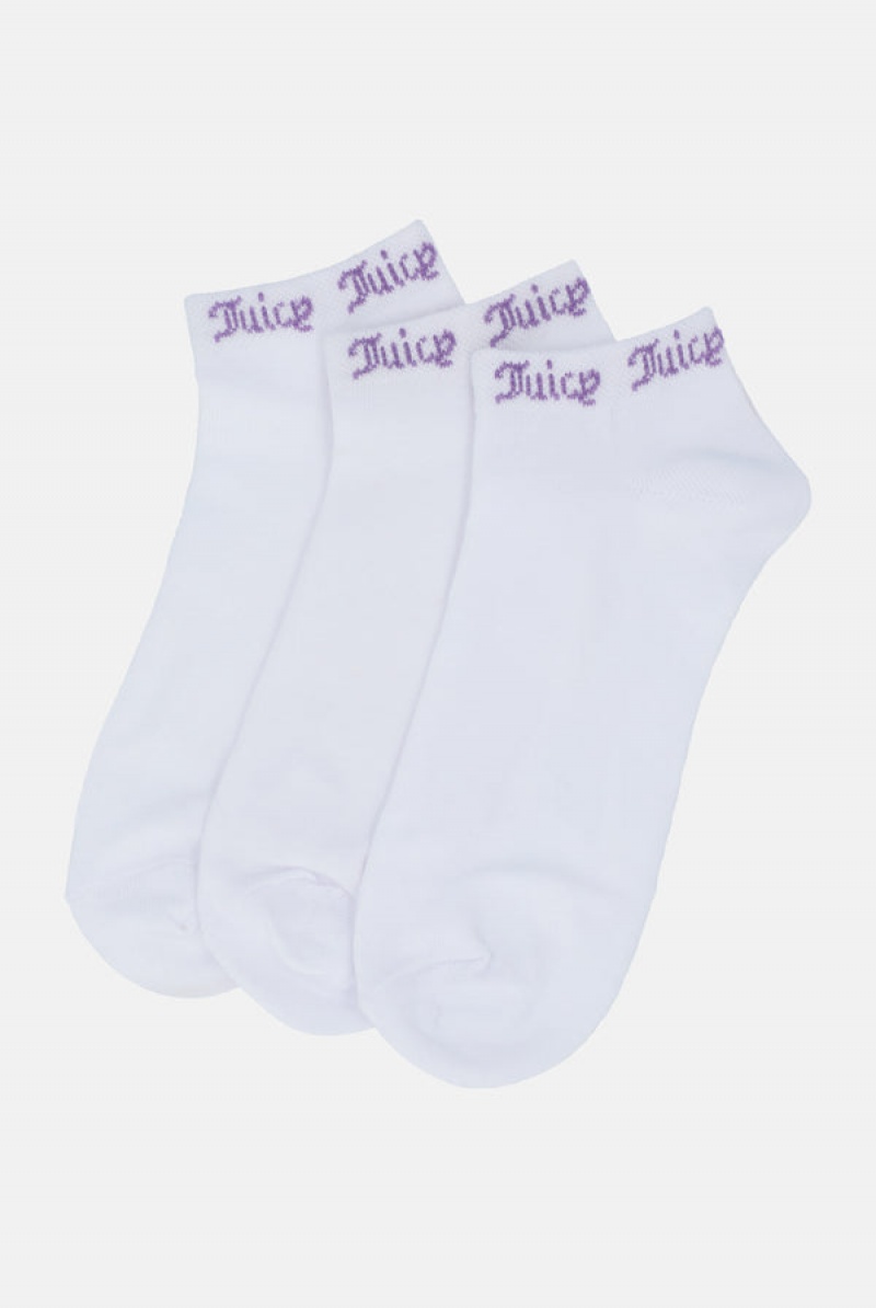 Multi Juicy Couture 3 Pack Top Logo Trainer Liners 3 Pack | JC-SN652320