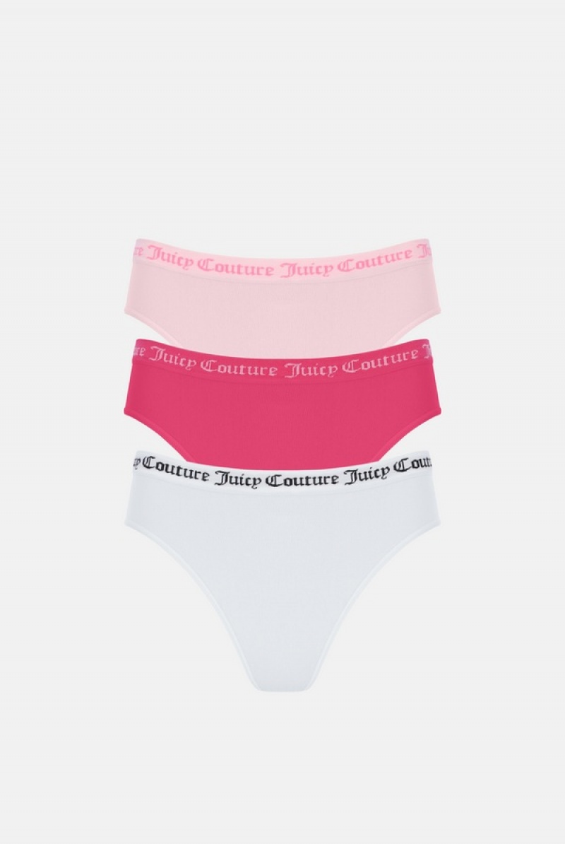 Multi Juicy Couture Flat Knit Seamless Mid-rise Brief Pack X3 | JC-SN652232