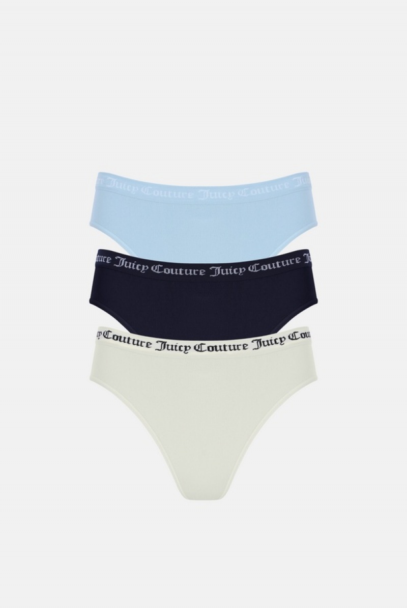 Multi Juicy Couture Flat Knit Seamless Mid-rise Brief Pack X3 | JC-SN652233