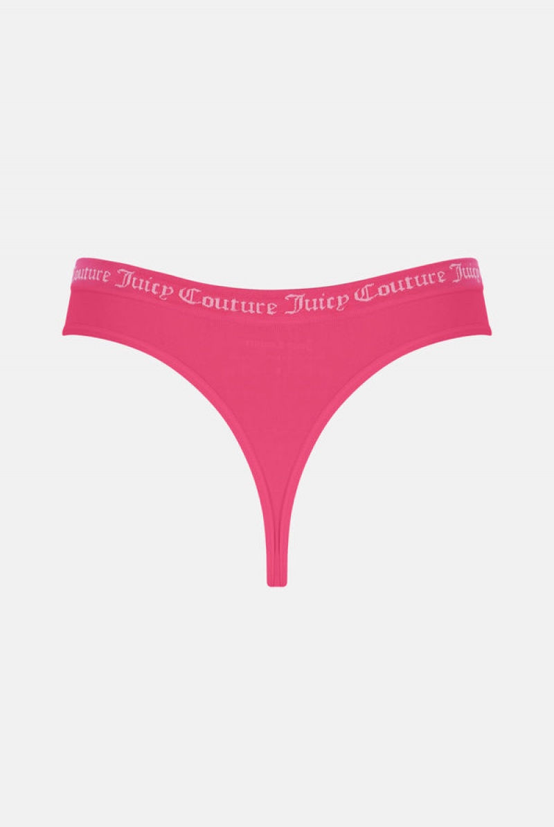 Multi Juicy Couture Flat Knit Seamless Thong Pack X3 | JC-SN652234