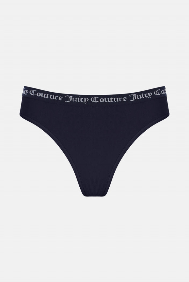 Multi Juicy Couture Flat Knit Seamless Thong Pack X3 | JC-SN652235