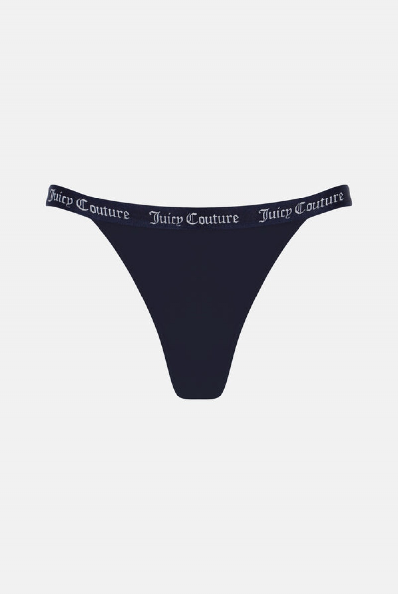 Multi Juicy Couture Lace Trim Tanga Briefs Pack X3 | JC-SN652241