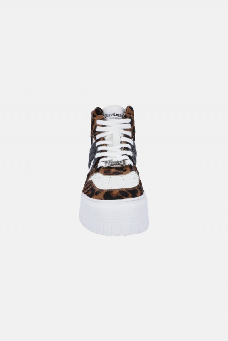 Multi Juicy Couture Leopard Print High Top Sneaker | JC-SN652185