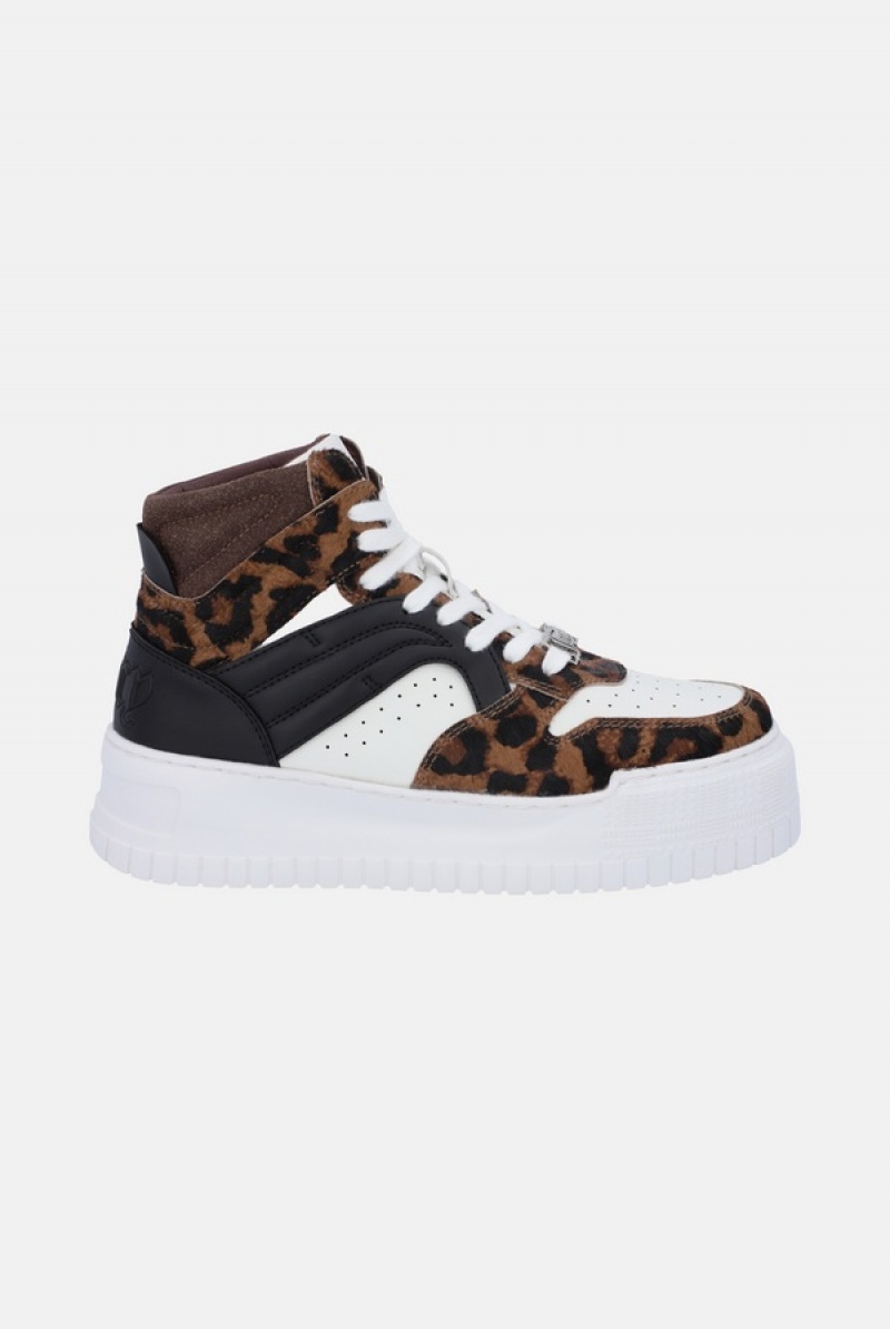 Multi Juicy Couture Leopard Print High Top Sneaker | JC-SN652185