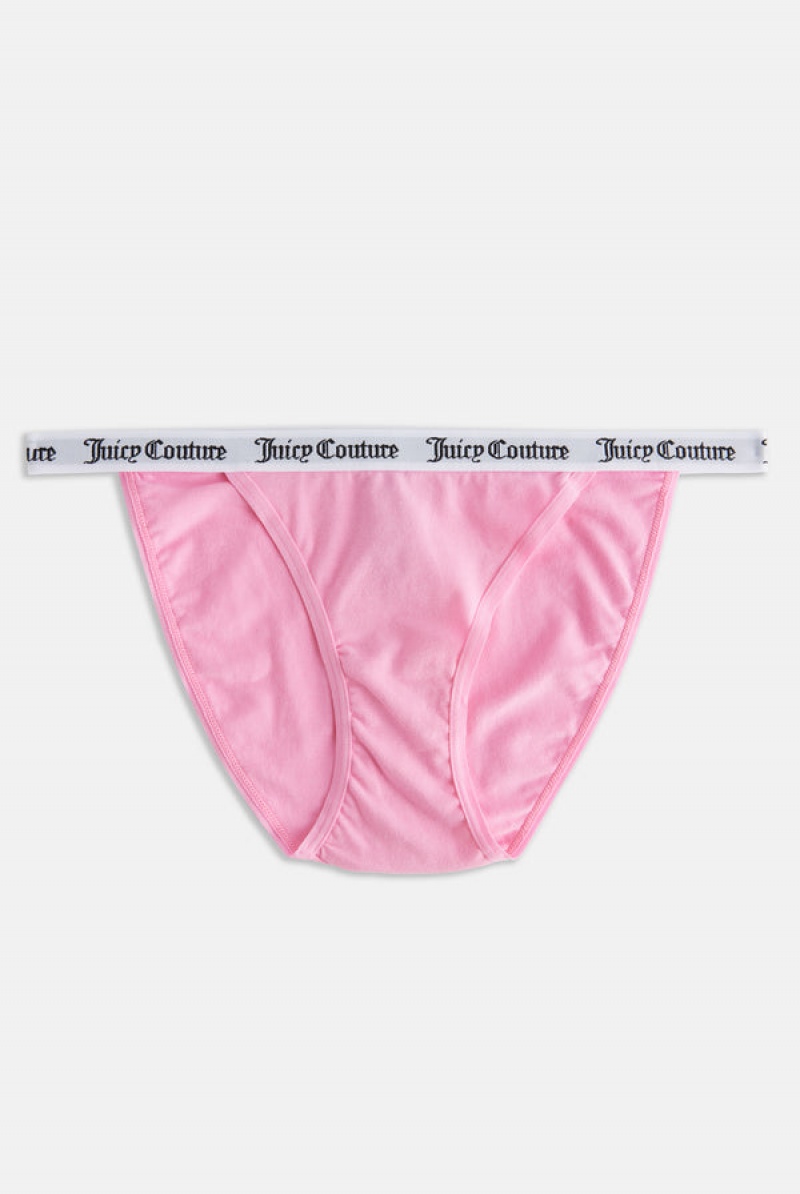 Multi Juicy Couture Pack Of 3 Cotton Branded Waistband Briefs | JC-SN652265